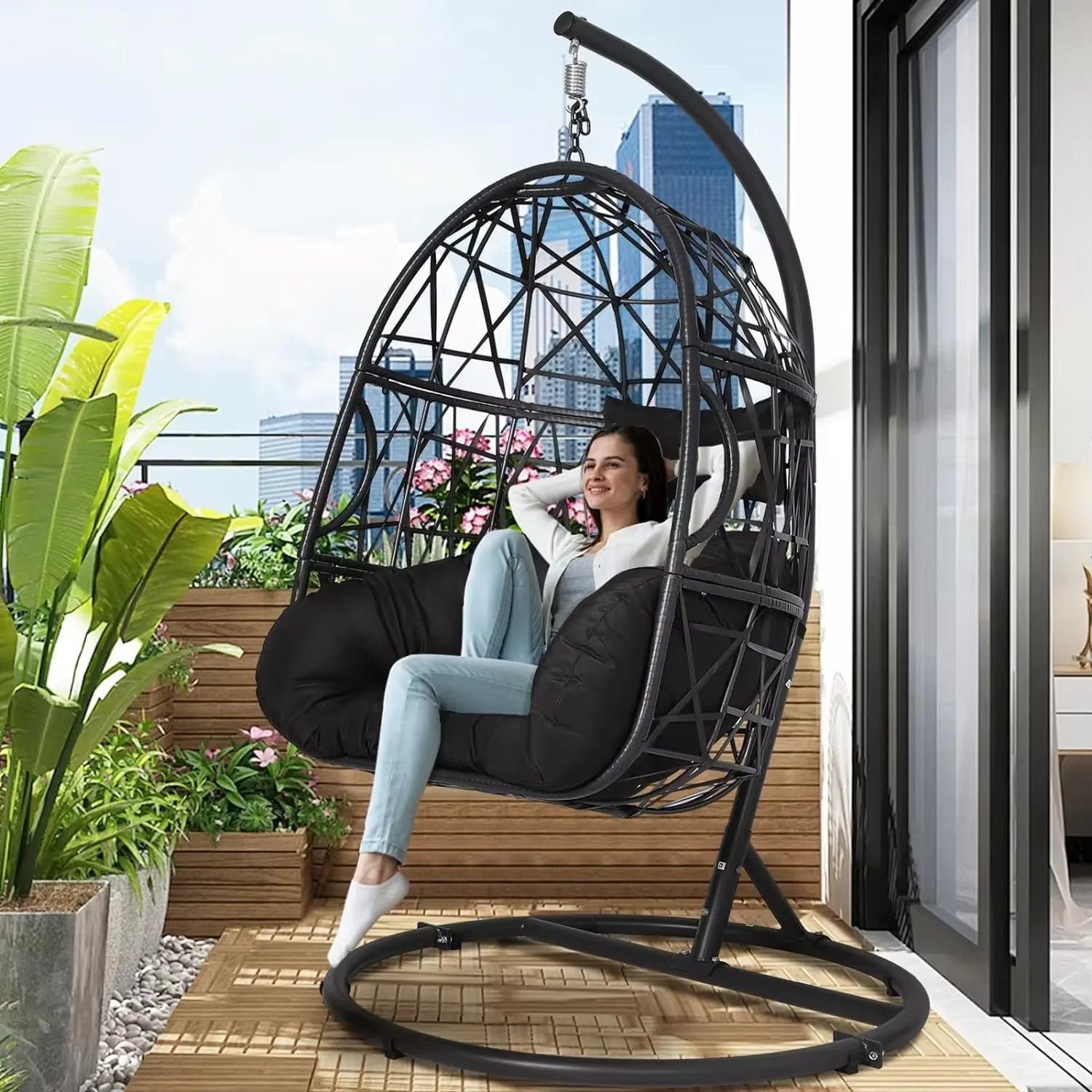 Ultimate Comfort: Egg Chair with Stand